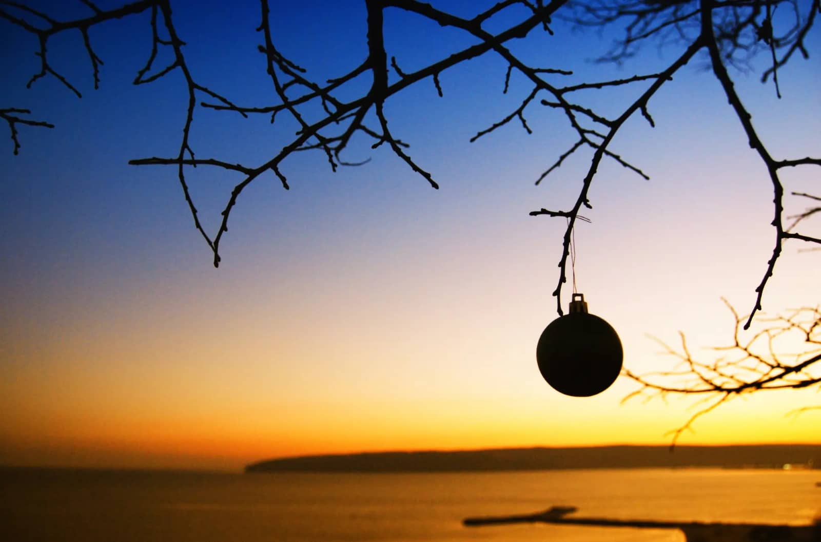 Christmas tree bauble African sunset