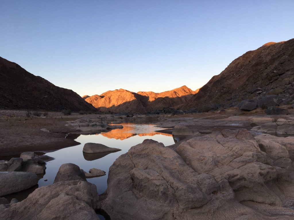 sunrise in fish river canyon