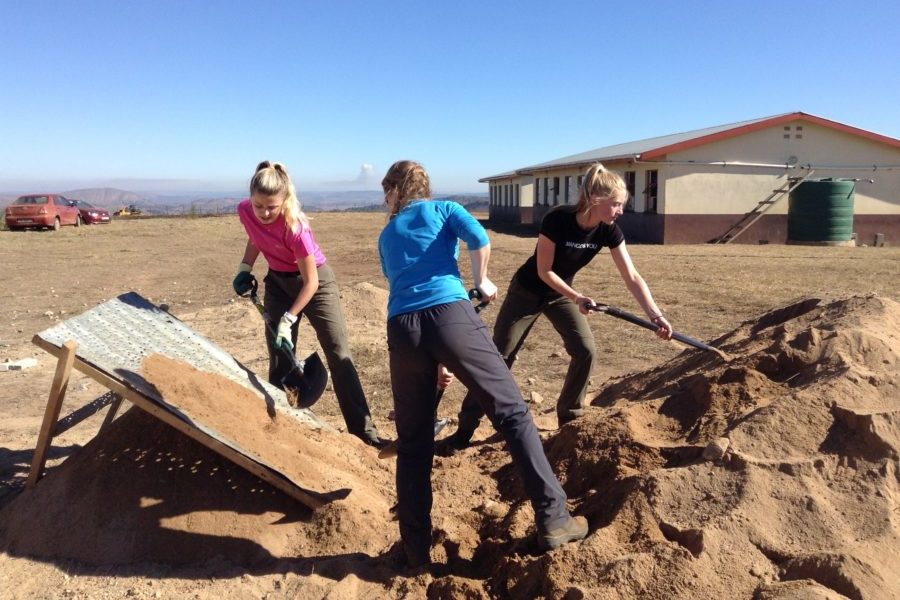 mixing cement - Community Development Projects