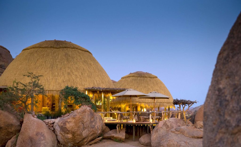 Camp Kipwe set amongst boulders in Namibia