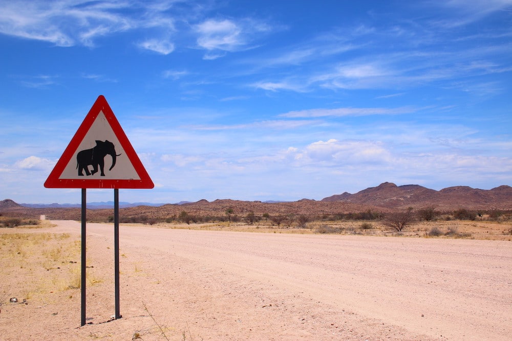 Road sign in Zimbabwe