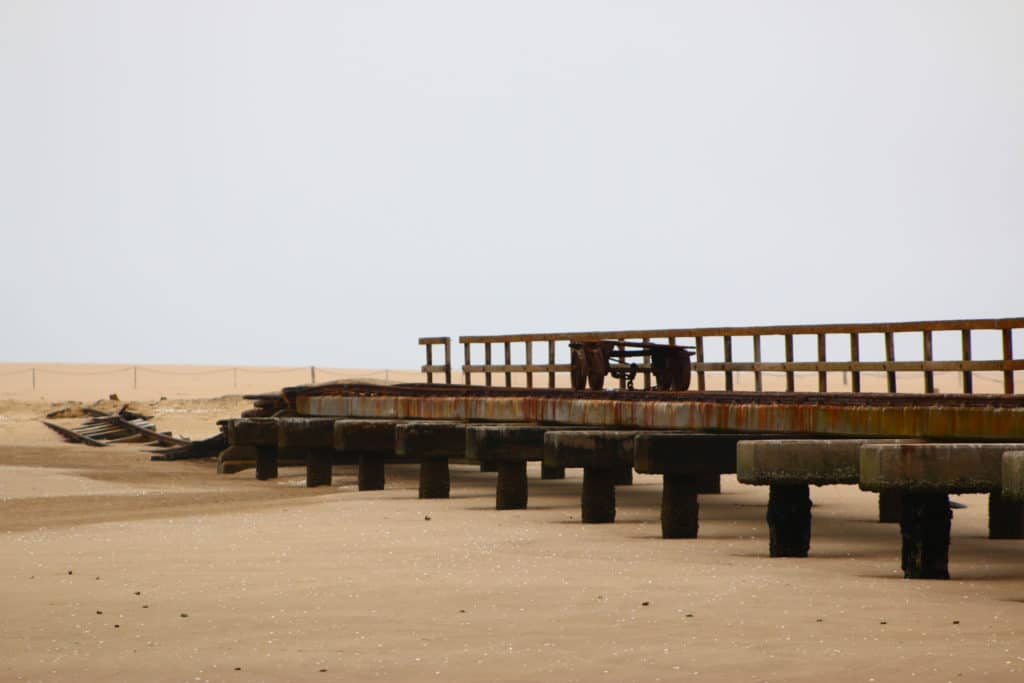 The old railway tracks at Walvis Bay