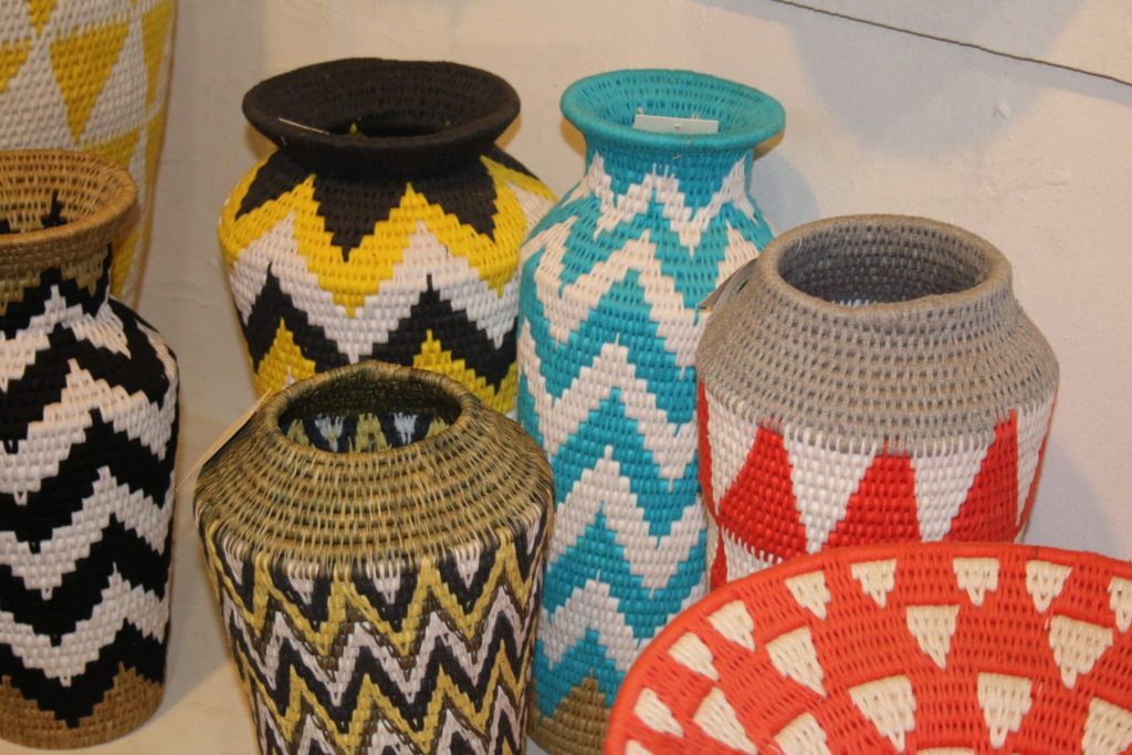 Traditional Swazi woven jars