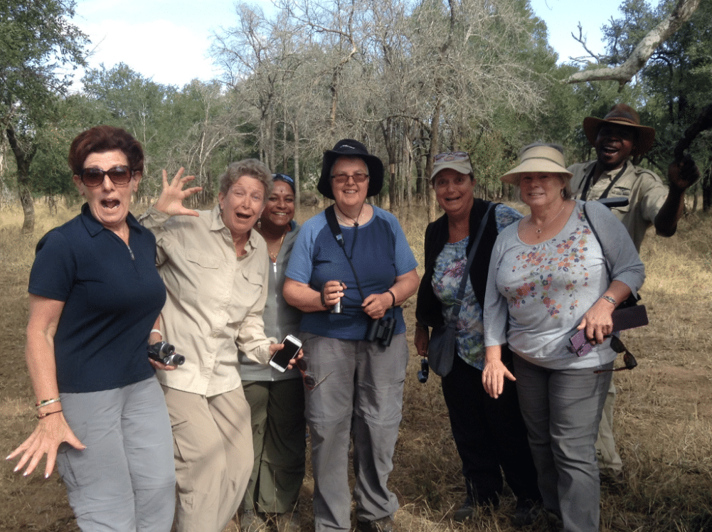 group of rhino watchers