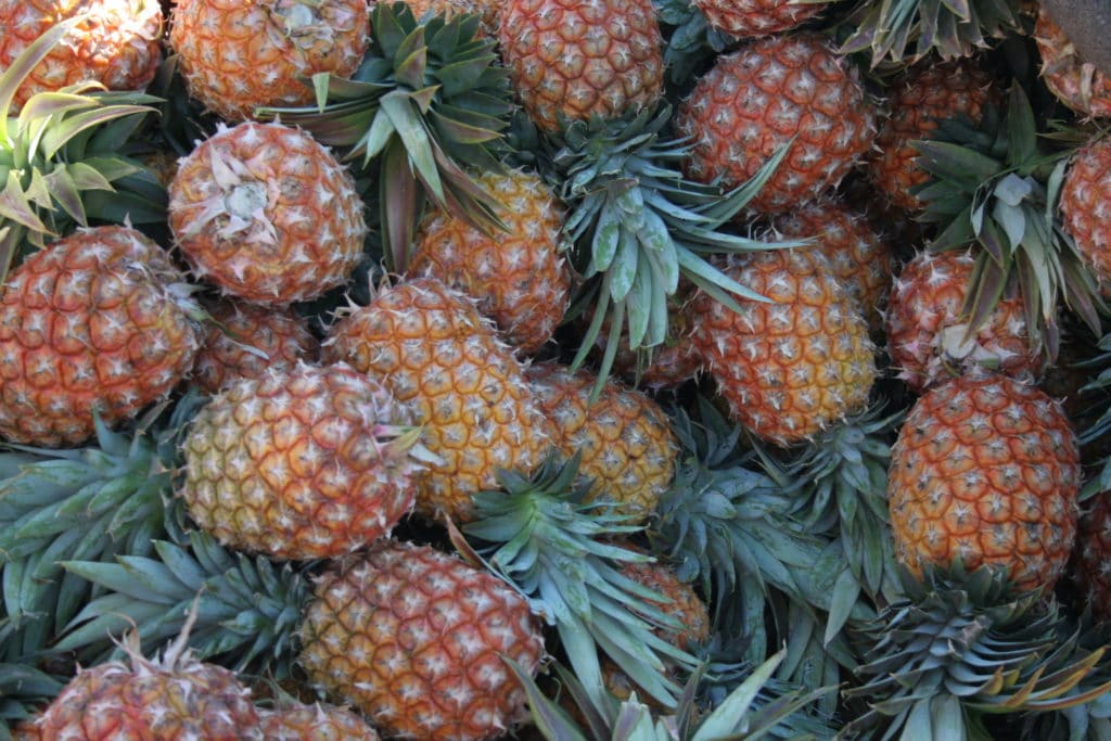 A pile of pineapples