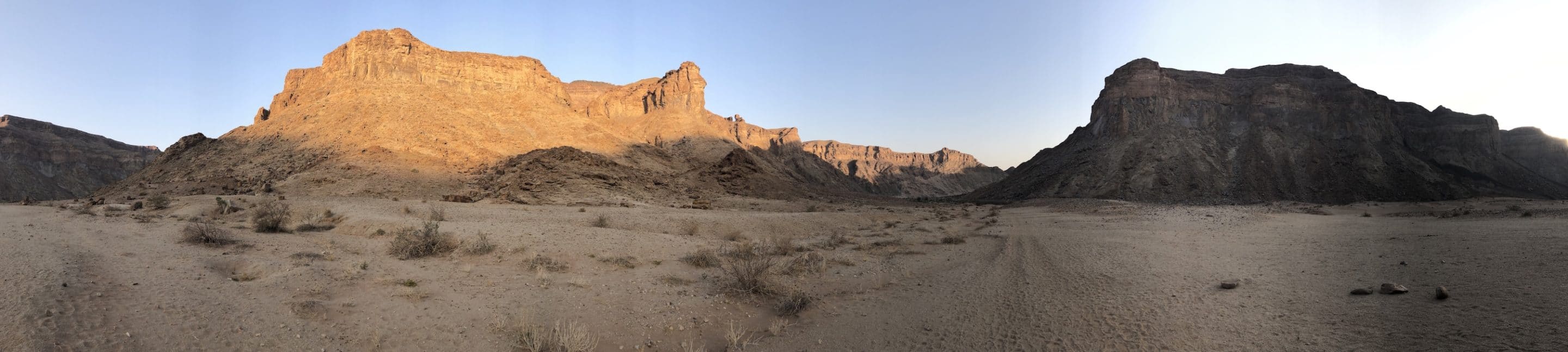 sunset adventure in a] canyon