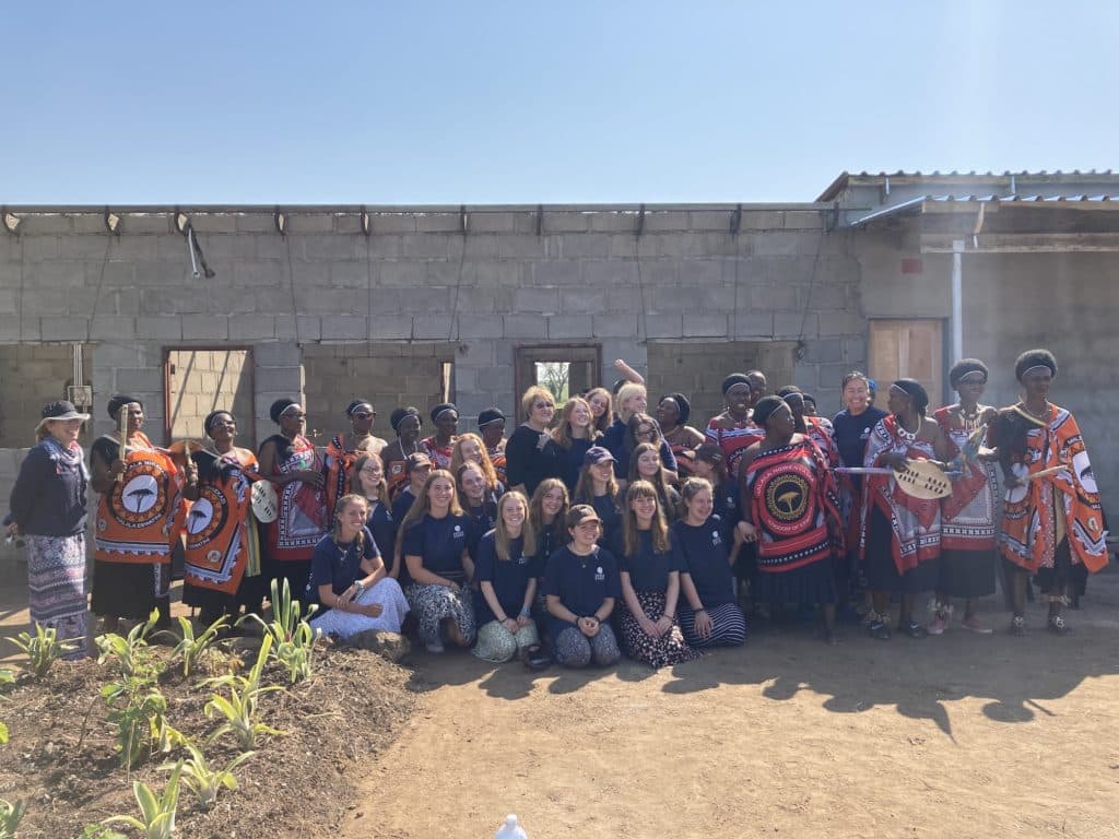 everyone together whilst volunteering in Eswatini