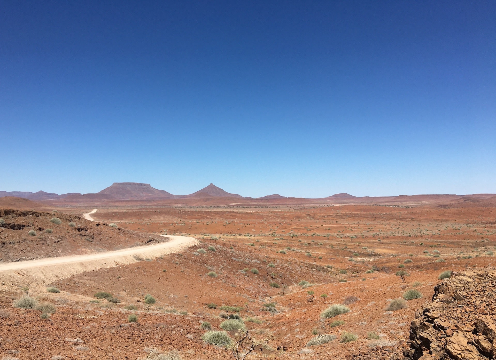 Road scenery in Namibia
